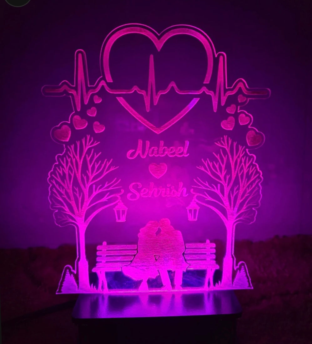 Couple On The Bunch customised Lamp