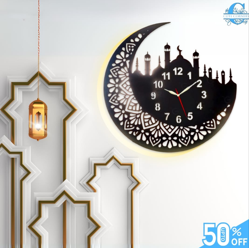 Beautiful Chand Wall Clock with Light