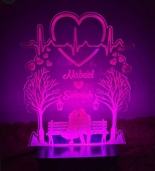 Couple On The Bunch customised Lamp